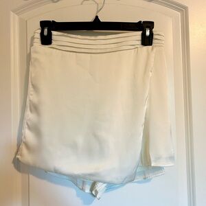 NWT Skylar Rose white Cream silk skort formal